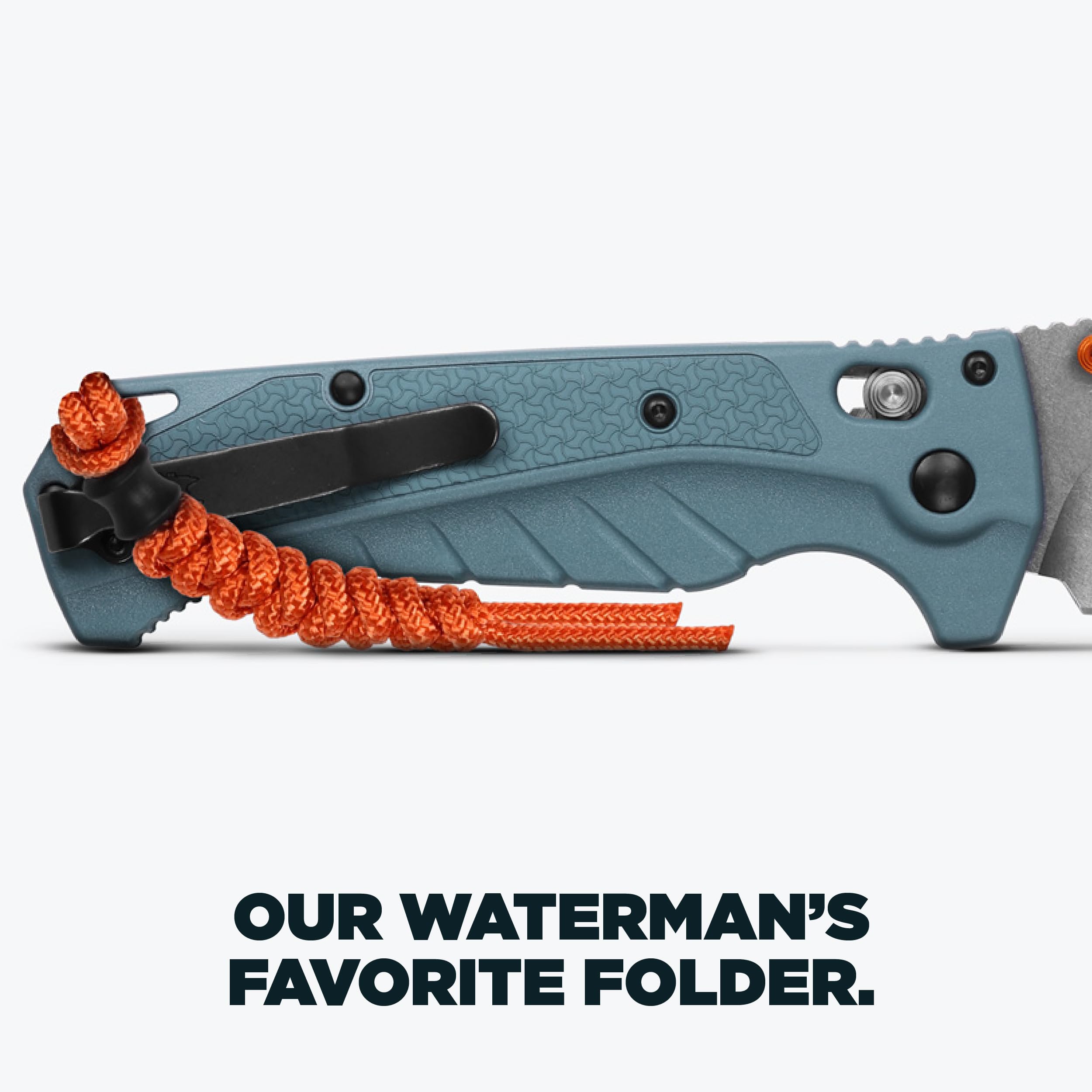 Benchmade - Adira Outdoor, Water, Fishing Knife, Plain Edge with Depth Blue Grivory Handle (18060) - Image 4