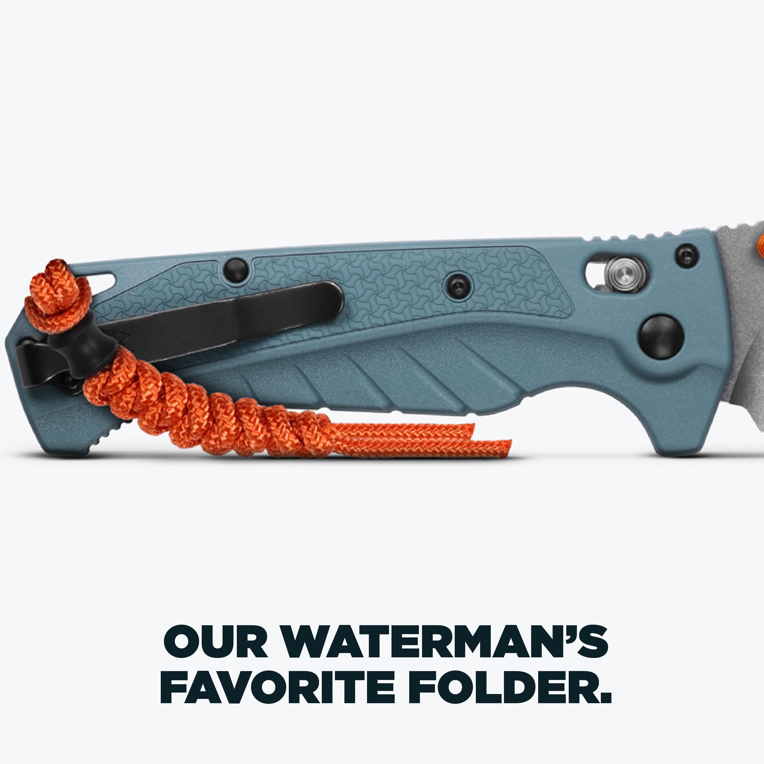 Benchmade - Adira Outdoor, Water, Fishing Knife, Serrated Blade with Depth Blue Grivory Handle (18060S) - Image 4