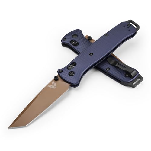Benchmade - Bailout Tactical EDC Knife, Plain Edge, Tanto Blade with Crater Blue Aluminum Handle (537FE-02) - Image 4