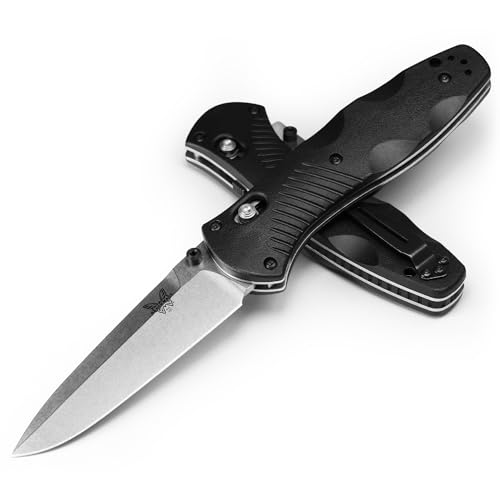 Benchmade - Barrage, Tactical, Every Day Knife, Plain Edge, Drop-Point Blade with Black Valox Handle (580) - Image 4
