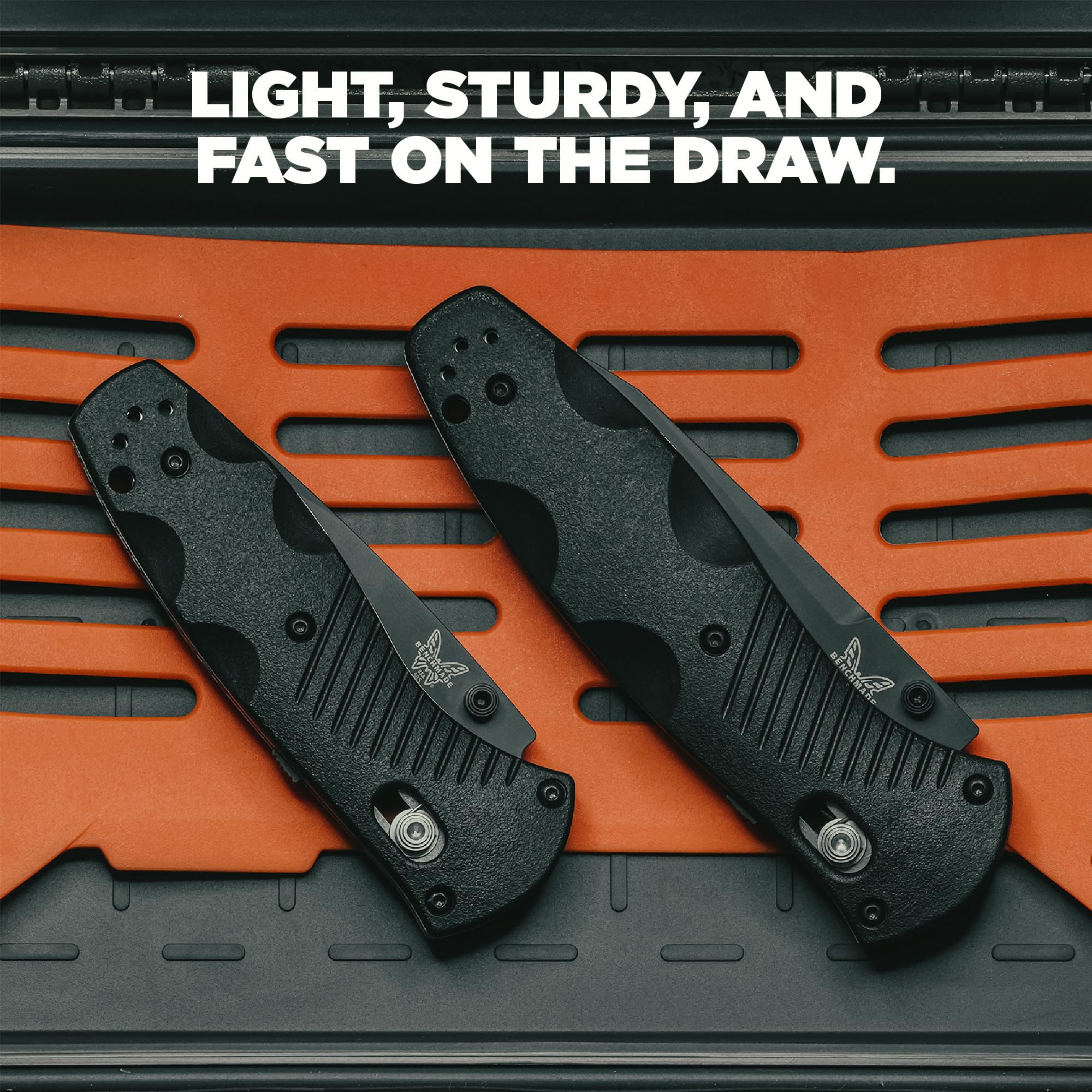 Benchmade - Barrage, Tactical, Every Day Knife, Plain Edge, Drop-Point Blade with Black Valox Handle (580) - Image 7