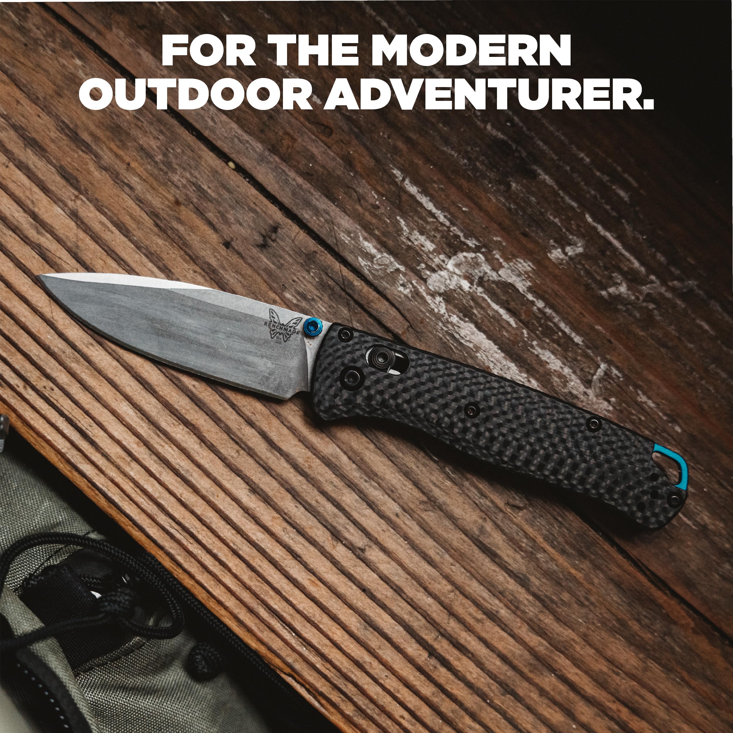 Benchmade - Bugout Outdoor EDC Folding Knife, Slim, Lightweight, Drop-Point Blade, Carbon Fiber (535-3) - Image 6