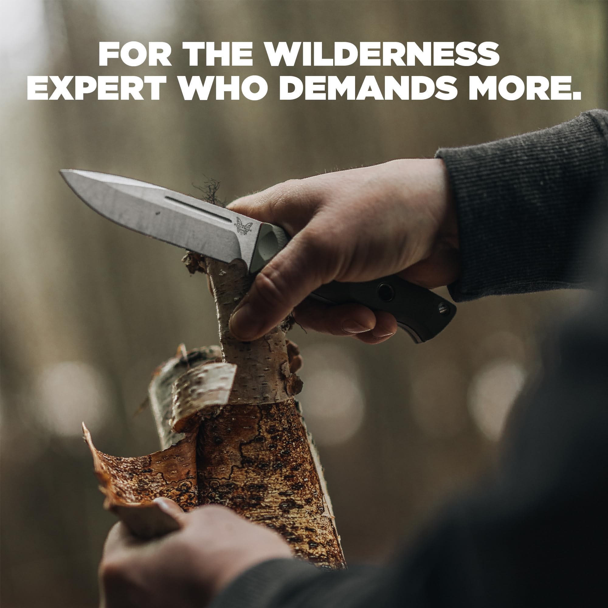 Benchmade - Bushcrafter Outdoor Survival Knife, Heavy-Duty Performance with OD Green G10 Handle (163-1) - Image 6