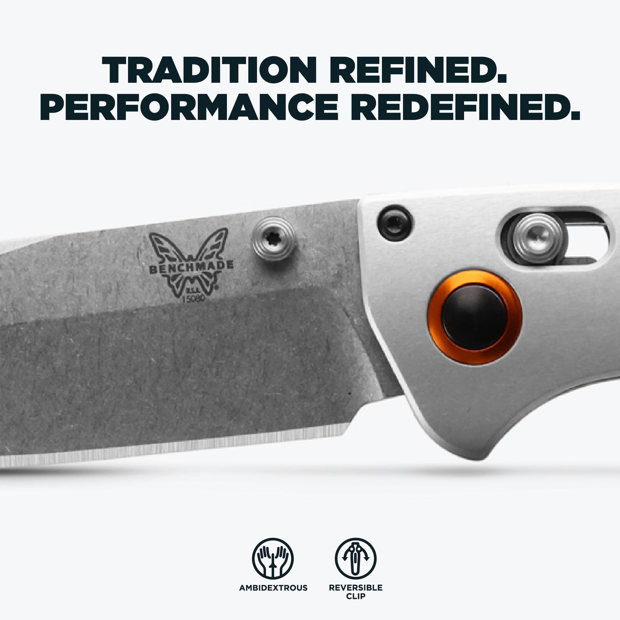 Benchmade - Crooked River 15080 EDC Knife with Gray Aluminum & Wood Handle (15080-2) - Image 3