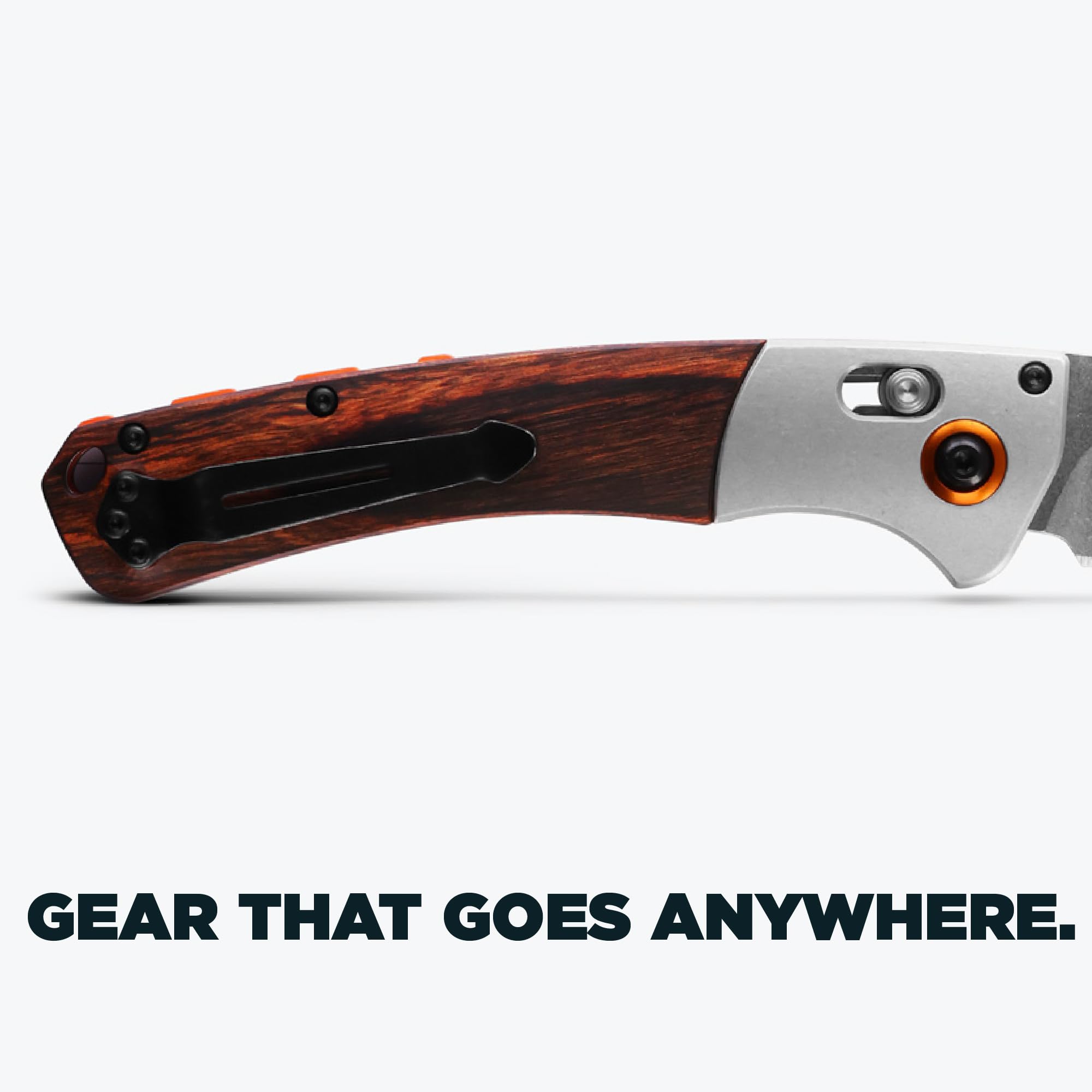 Benchmade - Crooked River 15080 EDC Knife with Gray Aluminum & Wood Handle (15080-2) - Image 4