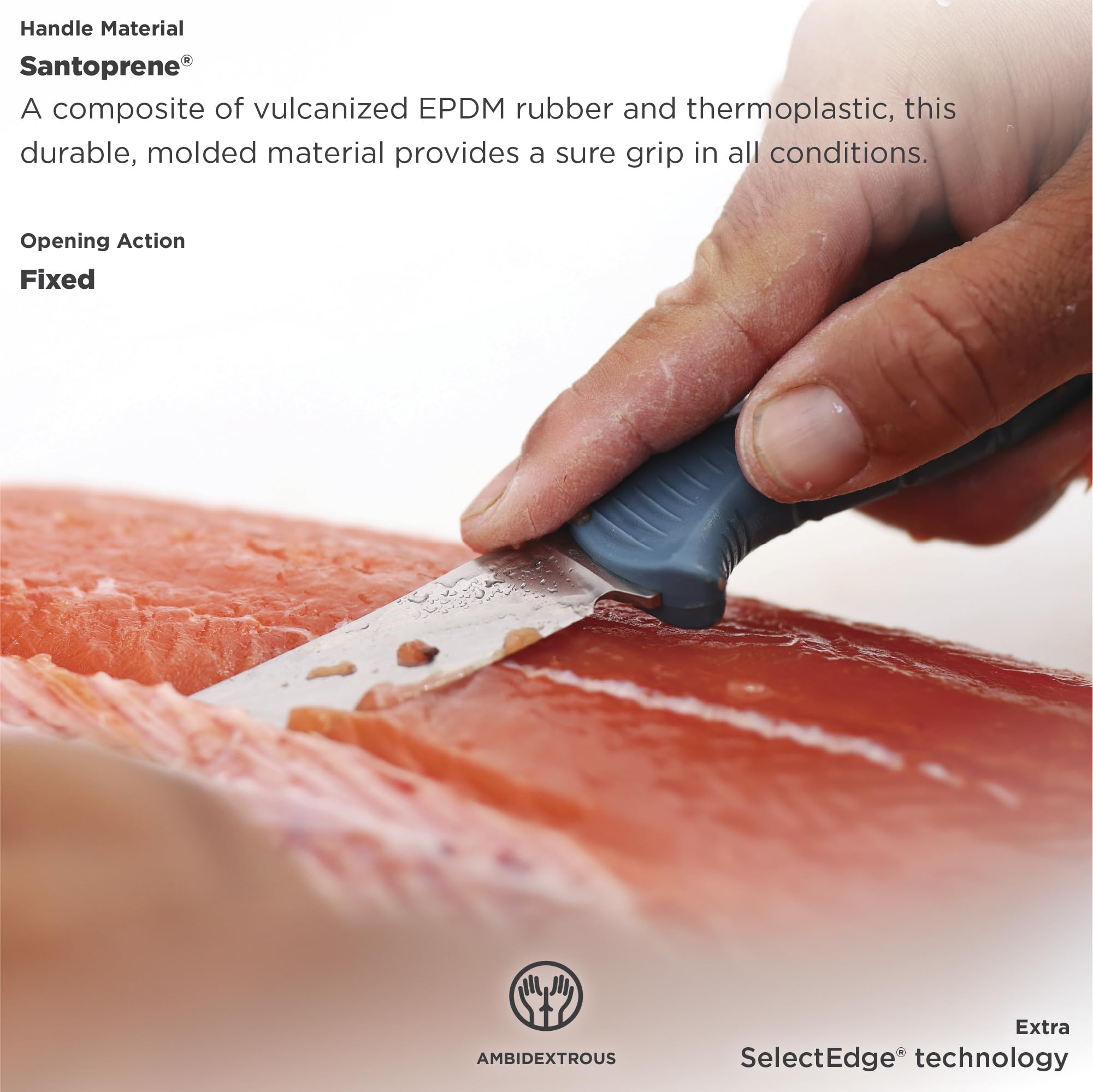 Benchmade - Fishcrafter Outdoor, Water, Fishing Knife with Depth Blue Santoprene Handle and 7" Trailing Point Blade (18010) - Image 3