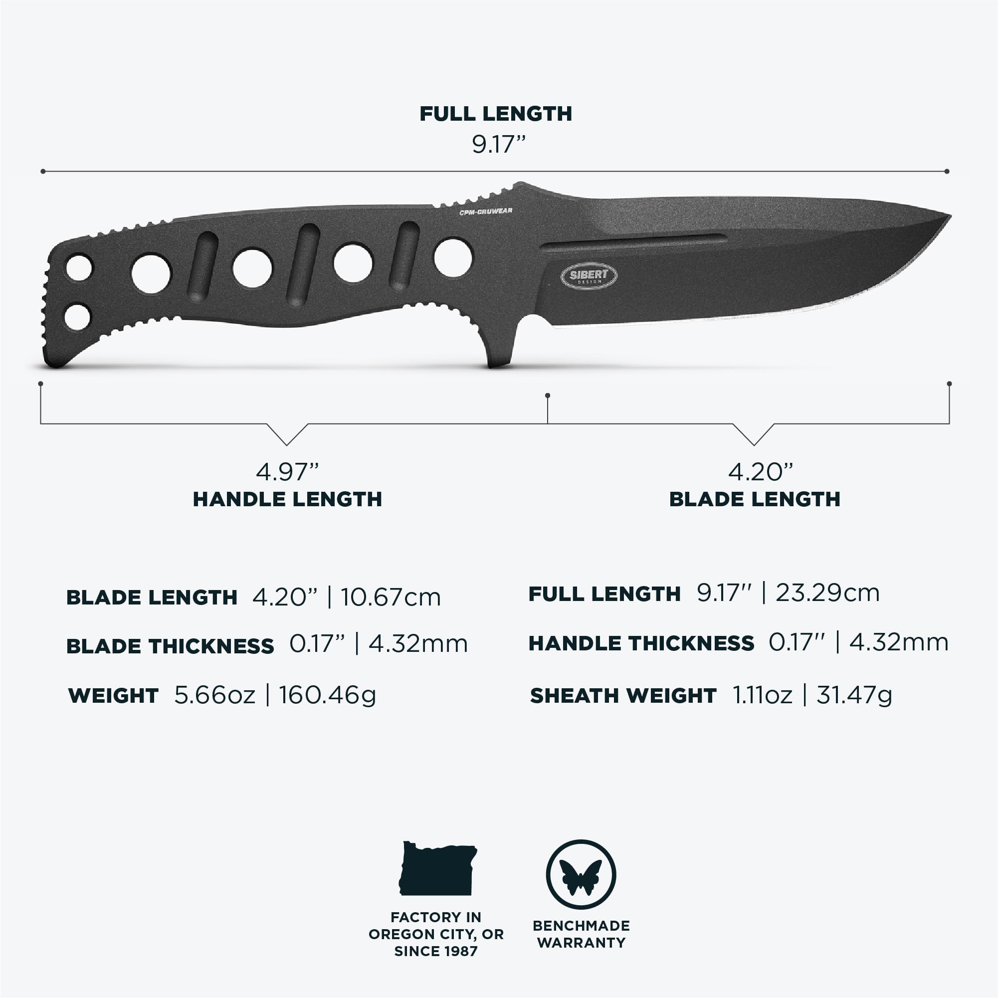 Benchmade - Fixed Adamas Tactical Knife, Drop-Point Blade with Black Paracord Handle (375BK-1) - Image 5