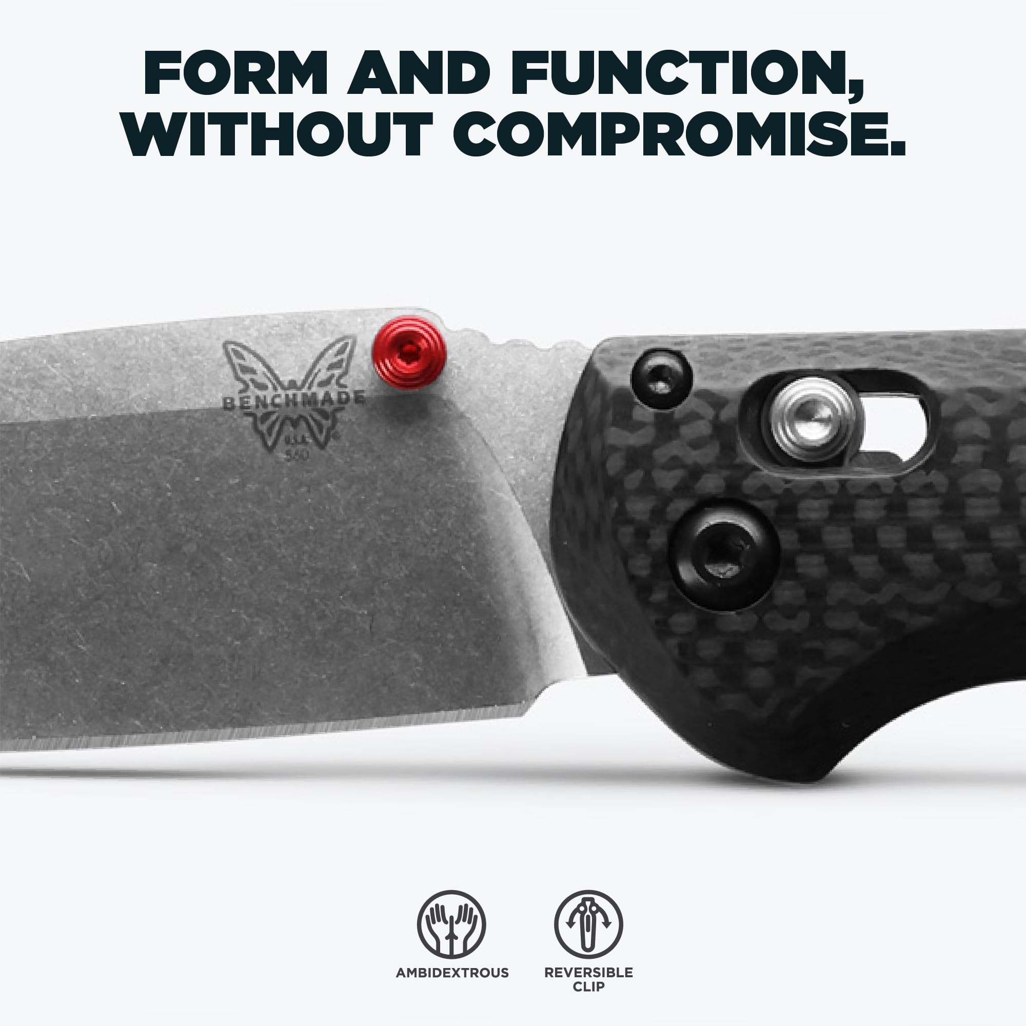 Benchmade - Freek Outdoor EDC Knife, Drop-Point Blade with Carbon Fiber Handle (560-03) - Image 3