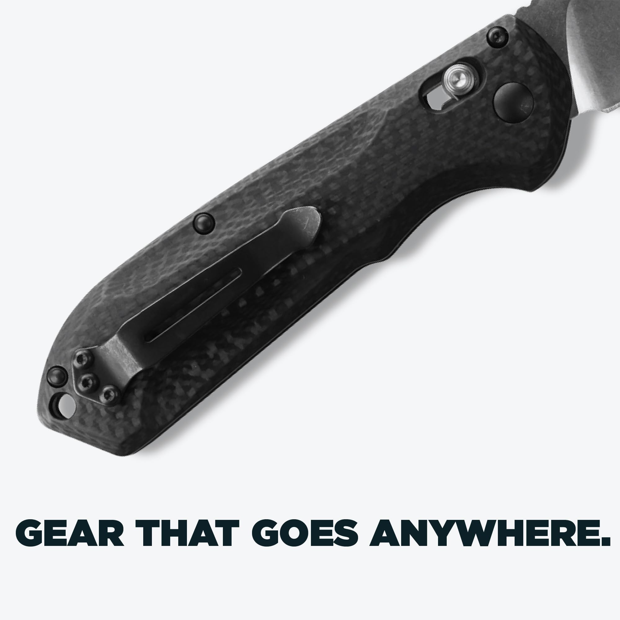 Benchmade - Freek Outdoor EDC Knife, Drop-Point Blade with Carbon Fiber Handle (560-03) - Image 4