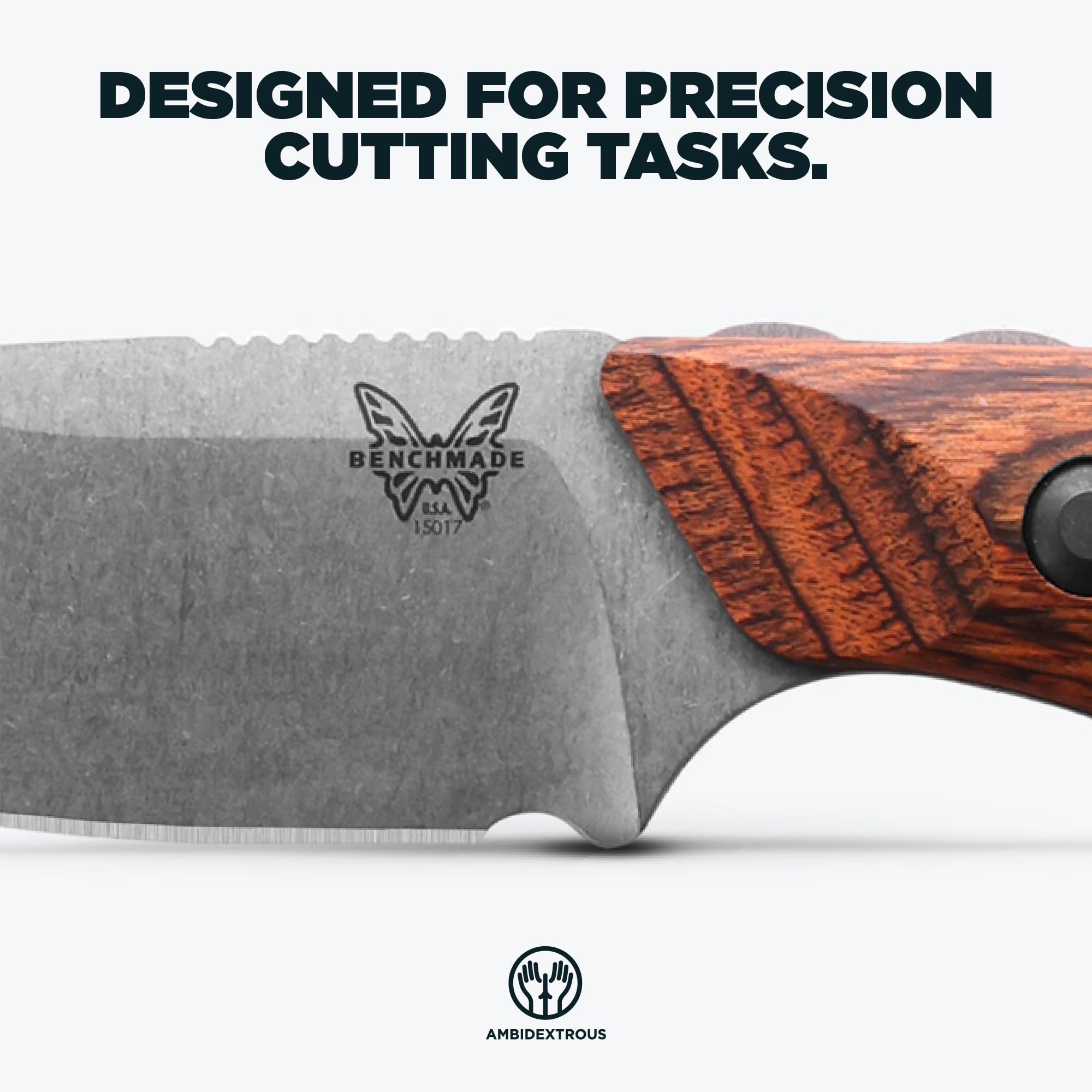 Benchmade - Hidden Canyon Hunter 15017 Fixed Blade Hunting Knife with Wooden Handle (15017) - Image 4