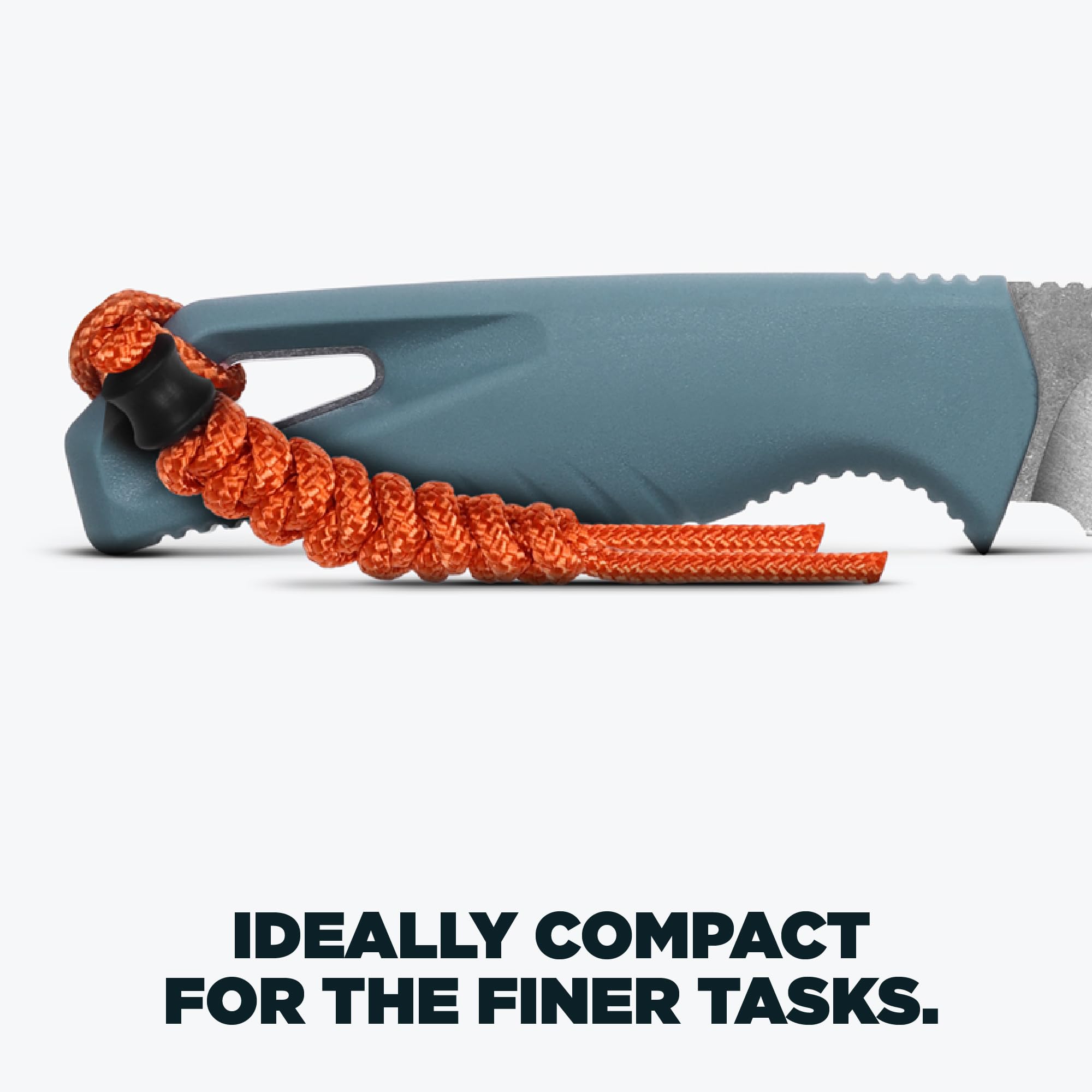 Benchmade - Intersect Outdoor Knife, Drop-Point Serrated Blade, Depth Blue Santoprene Handle (18050S) - Image 4