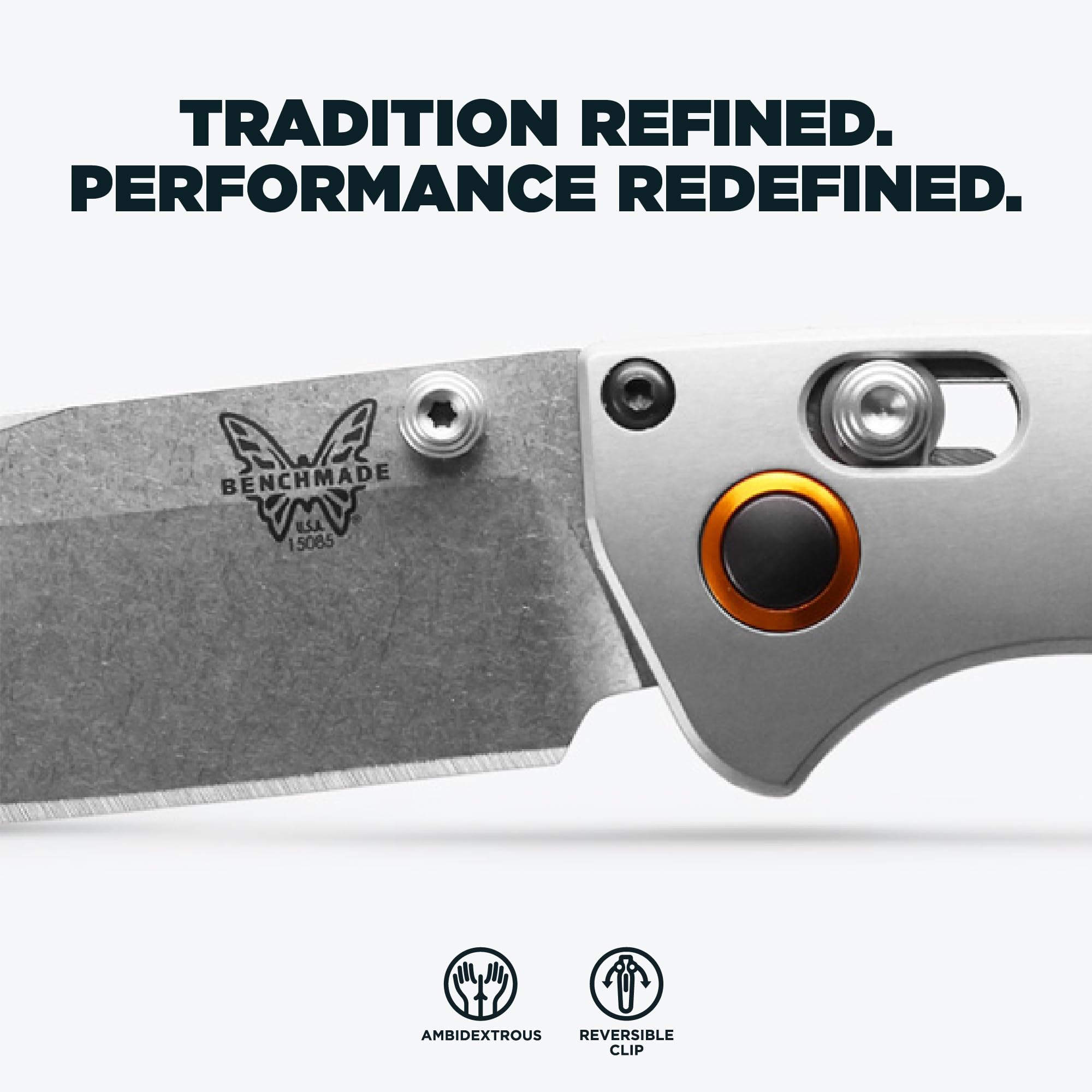 Benchmade - Mini Crooked River 15085 EDC Knife with Gray Aluminum & Wood Handle (15085-2) - Image 3