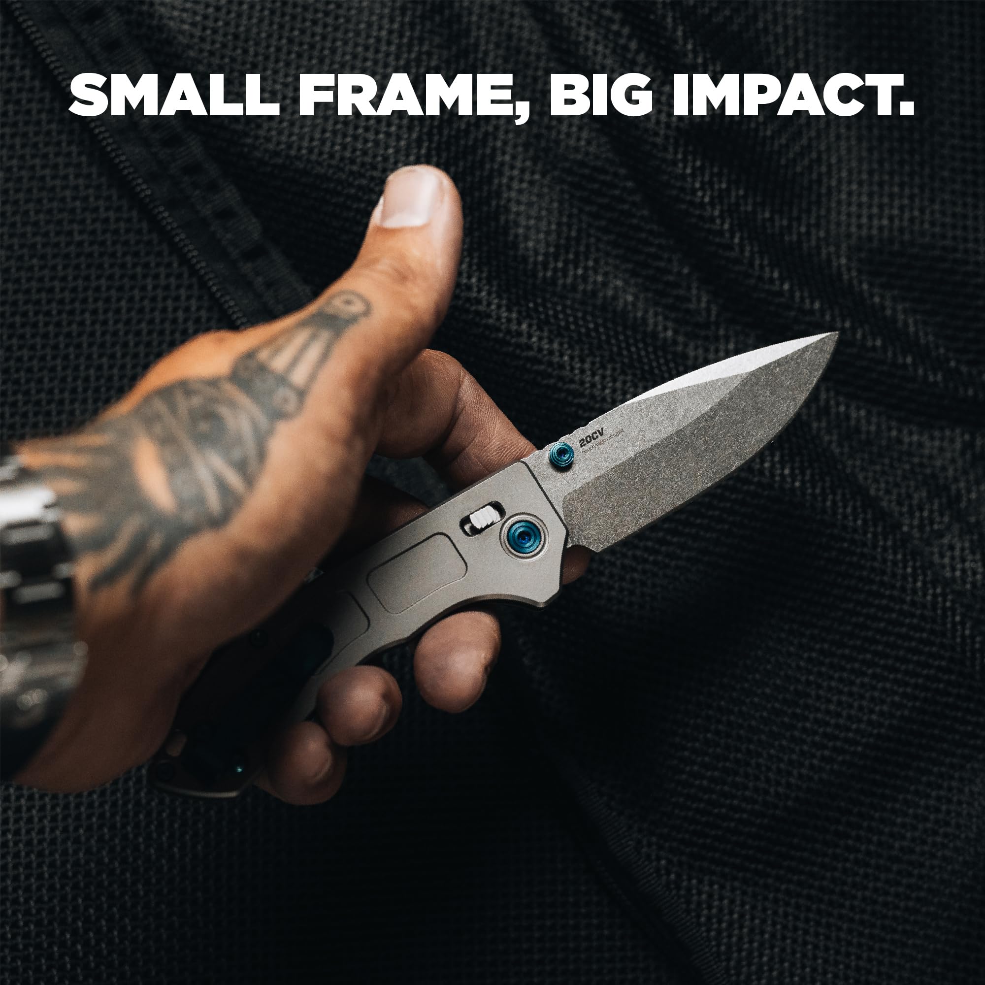 Benchmade - Mini Narrows Folding Knife with Gray Titanium Handle (743) - Image 7