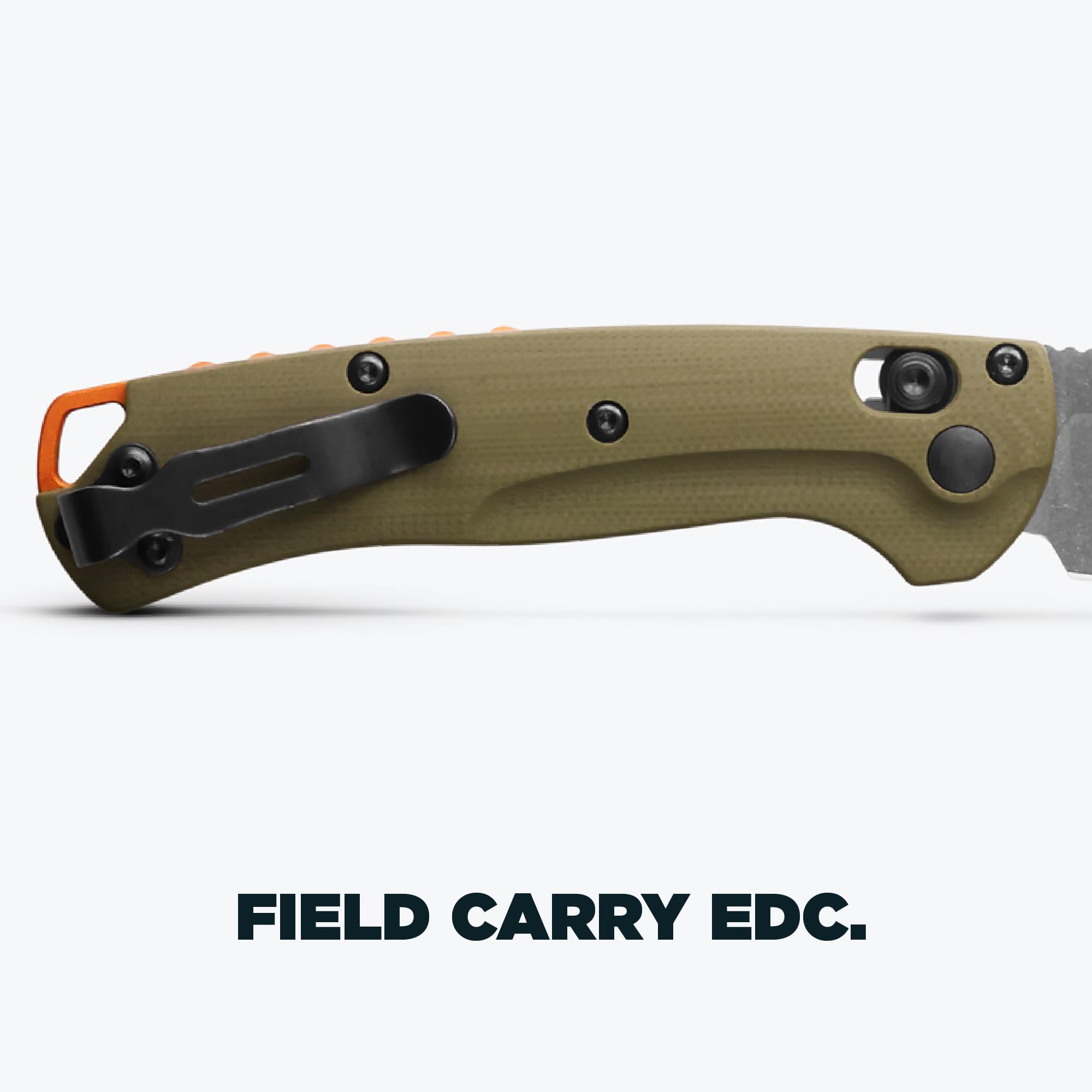 Benchmade - Mini Taggedout Folding Hunting Knife with OD Green G10 Handle (15534) - Image 4