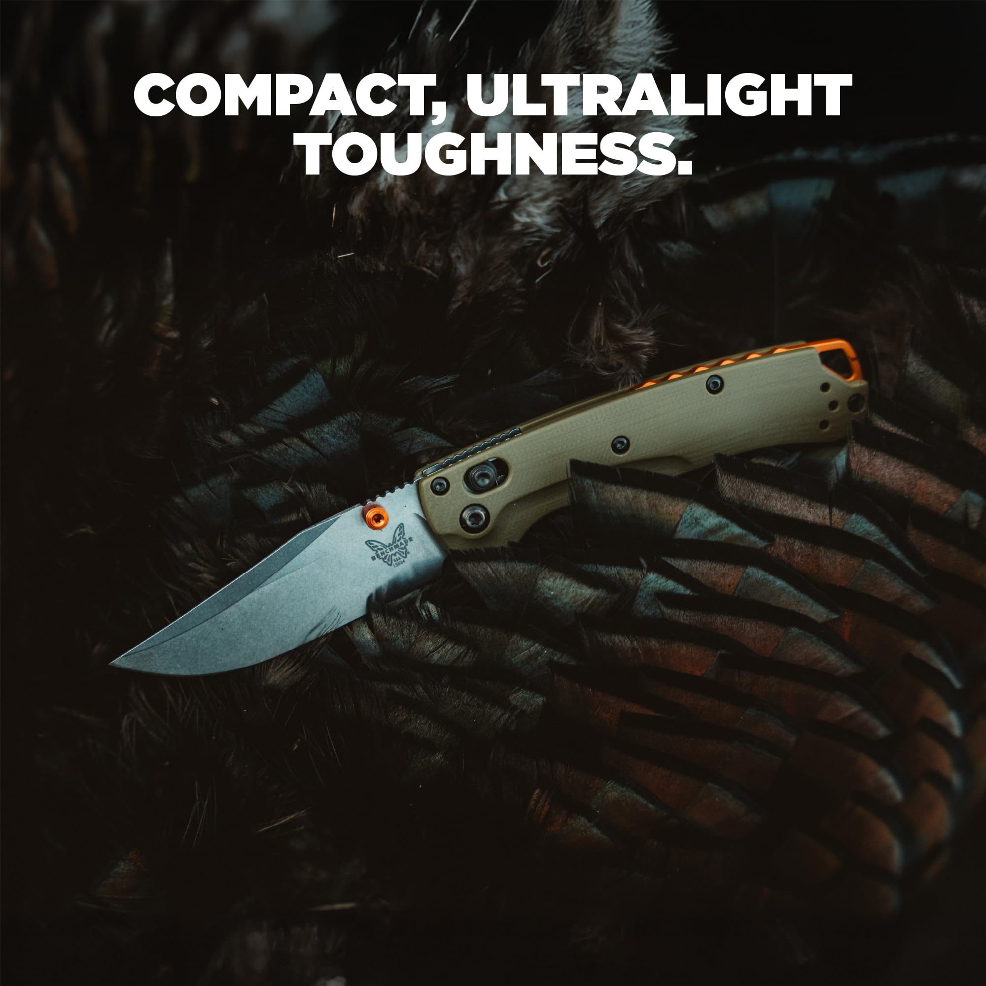 Benchmade - Mini Taggedout Folding Hunting Knife with OD Green G10 Handle (15534) - Image 6