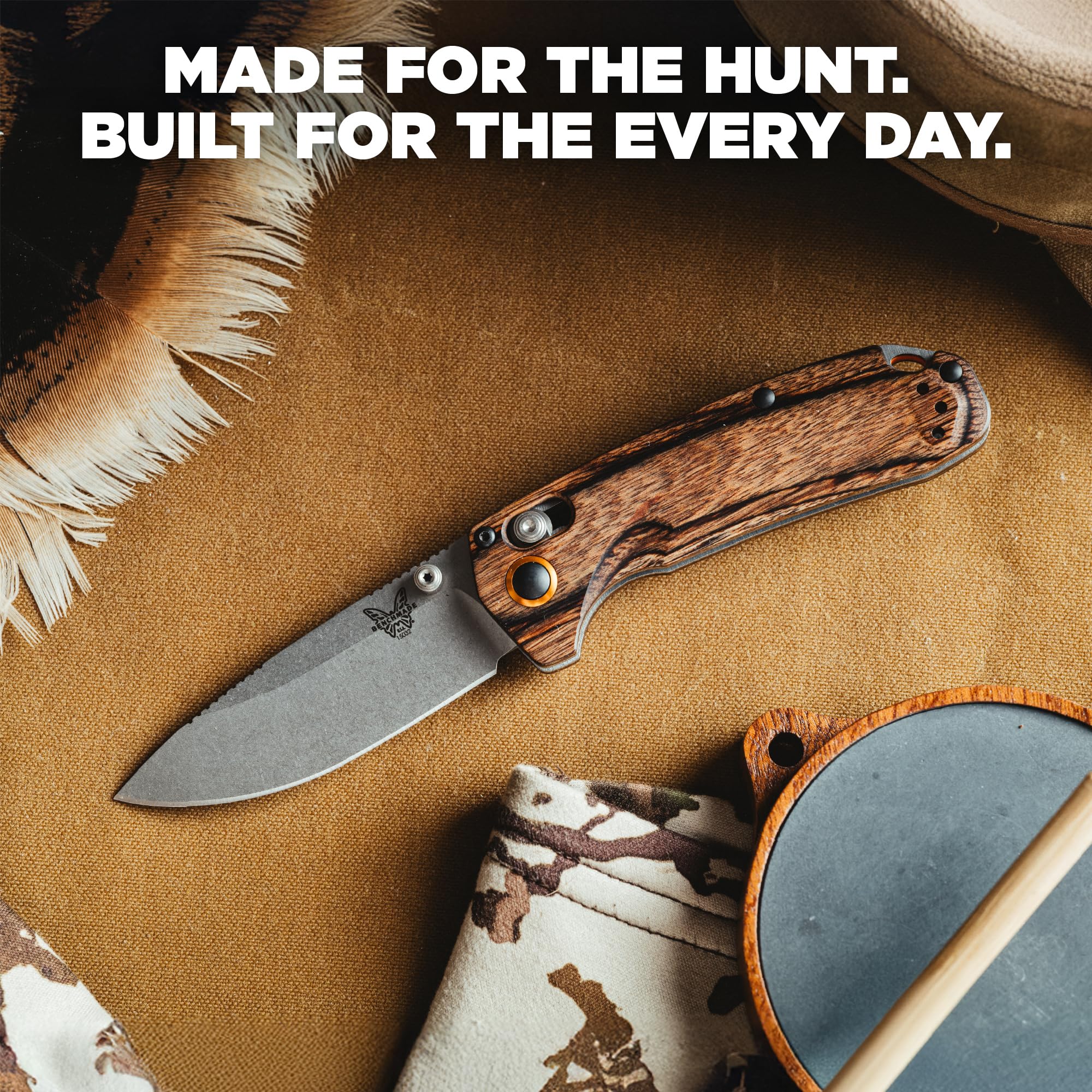 Benchmade - North Fork Hunting Knife with Stablized Wood Handle (15032) - Image 6