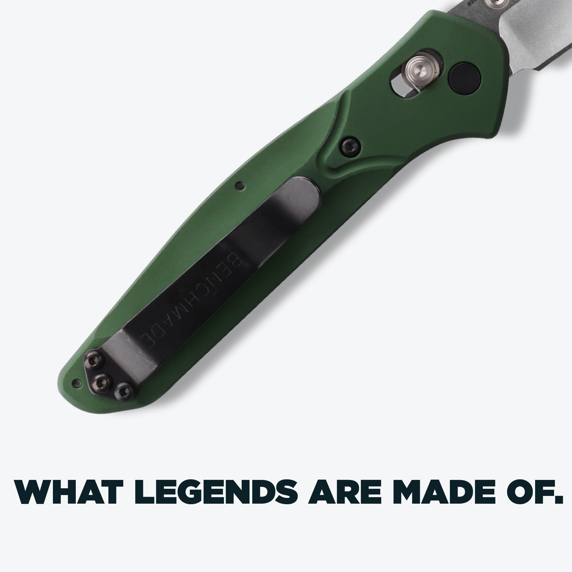 Benchmade - Osborne, Every Day, Outdoor, Folding Knife, Reverse Tanto Blade with Green 6061-T6 Aluminum Handle (940) - Image 4