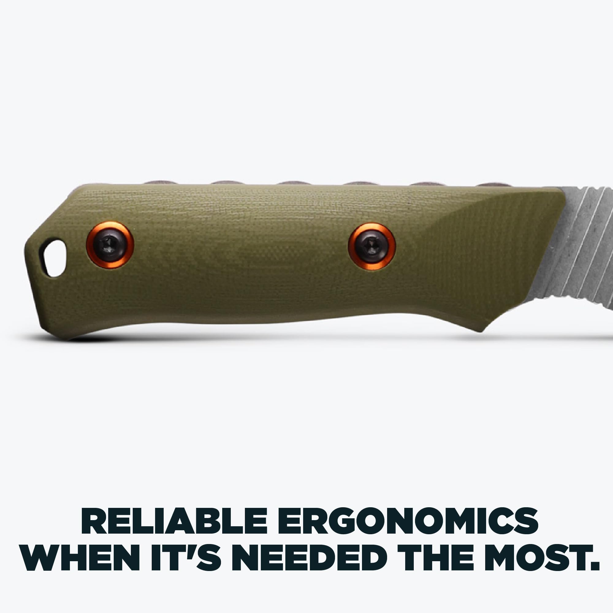 Benchmade - Raghorn Hunting Knife, Plain Edge, Drop-Point Blade with OD Green G10 Handle (15600-01) - Image 4