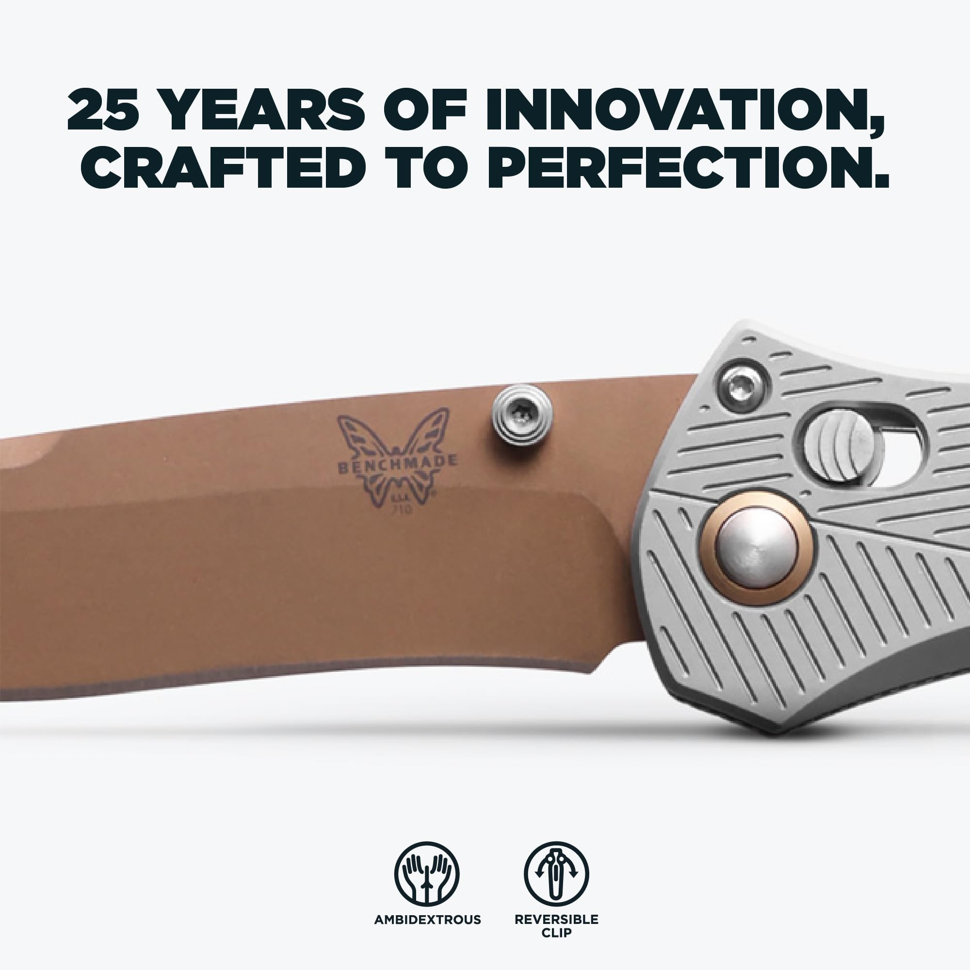 Benchmade - Seven Ten EDC Knife with Gray Aluminum Handles (710FE-24) - Image 3