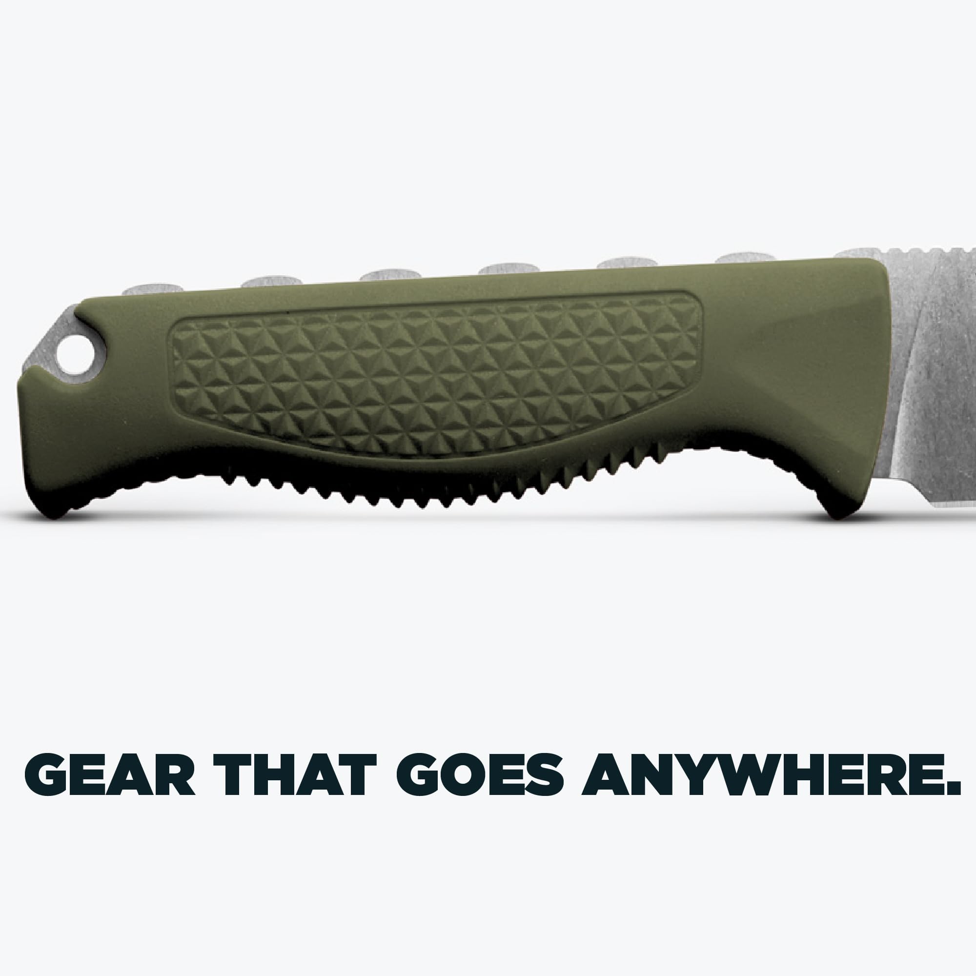 Benchmade - Steep Country Knife with Dark Olive Santoprene Handles and a Drop-Point Blade (15006-01) - Image 4