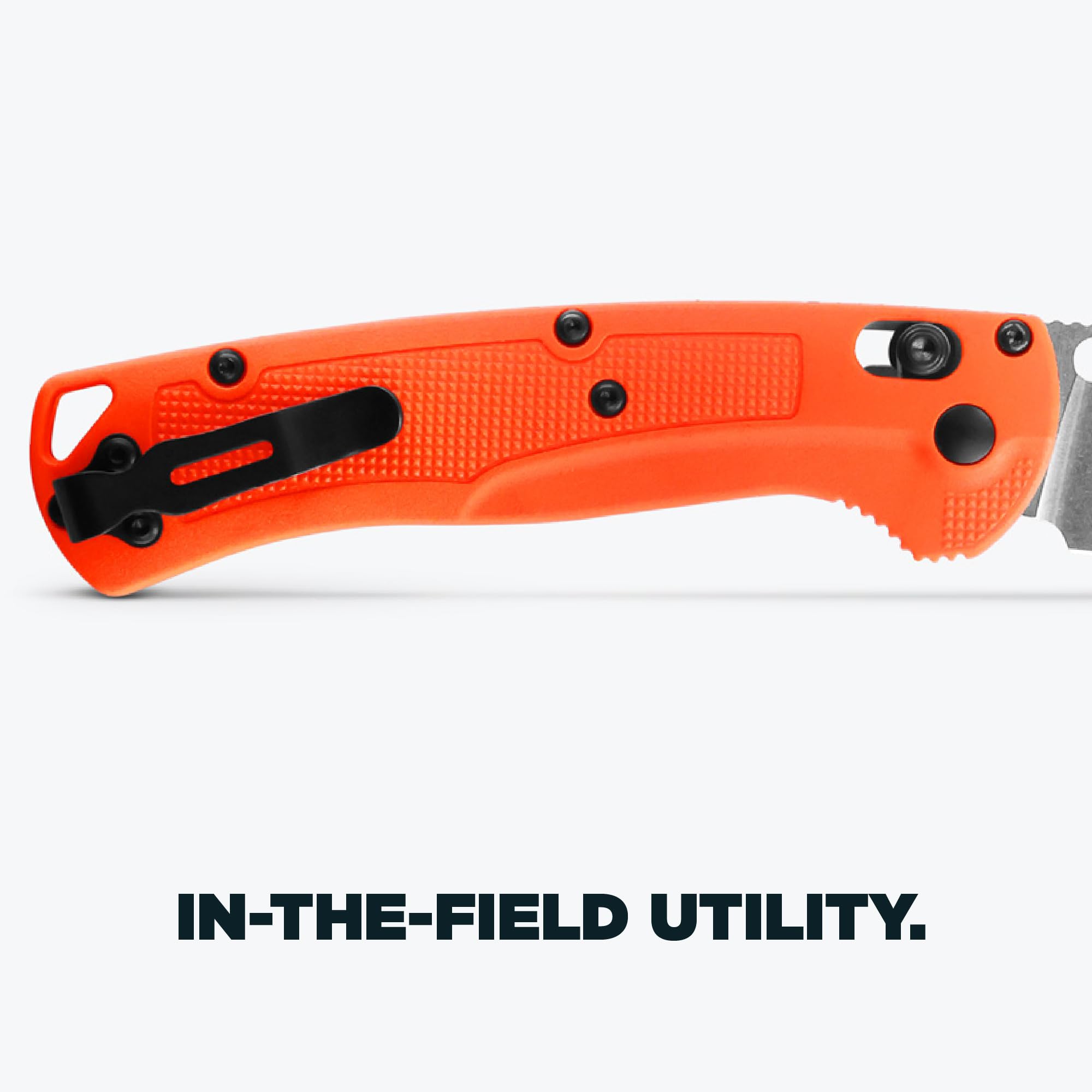 Benchmade - Taggedout Knife, Slim, Ultralight Folding Hunting Knife, Plain Edge, Clip-Point Blade, From Food Prep to Field (15535) - Image 4