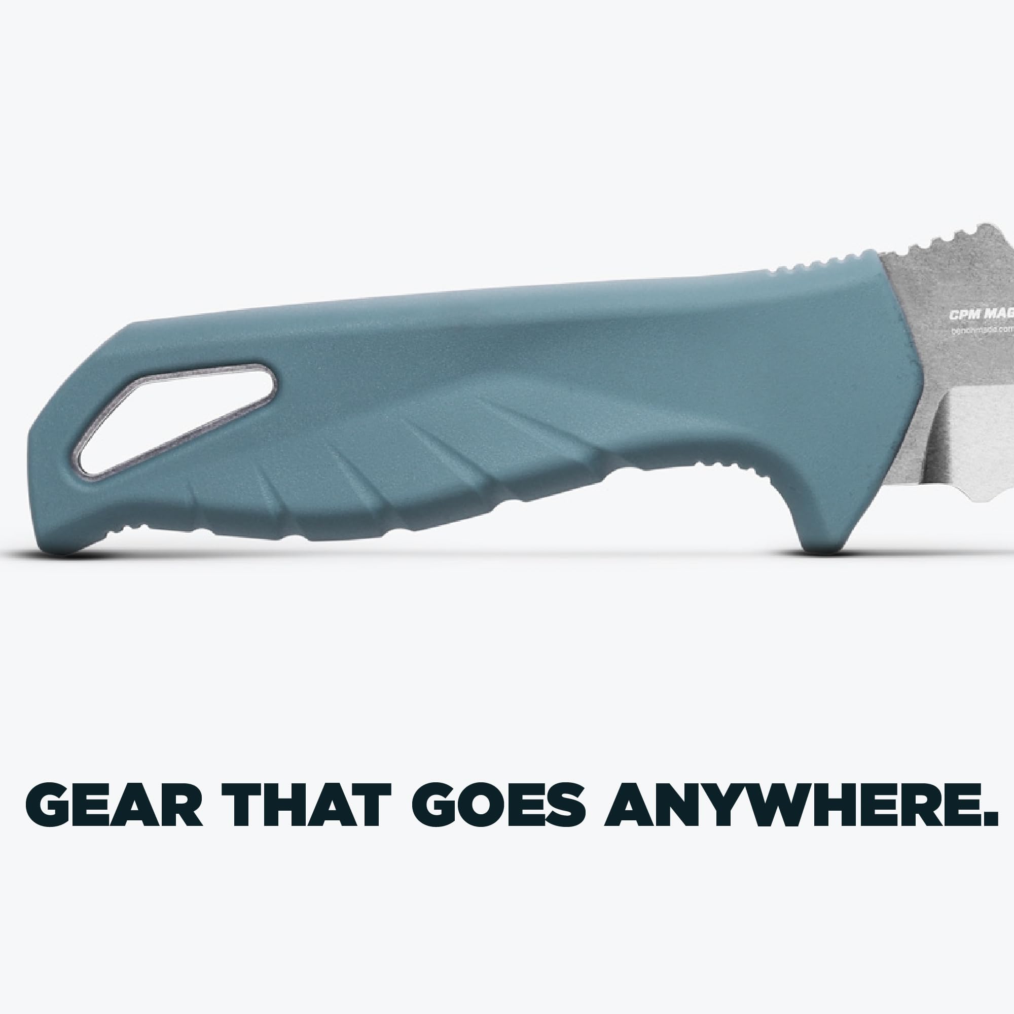 Benchmade - Undercurrent 18040S Outdoor Knife with Depth Blue Santoprene Handle (18040S) - Image 4