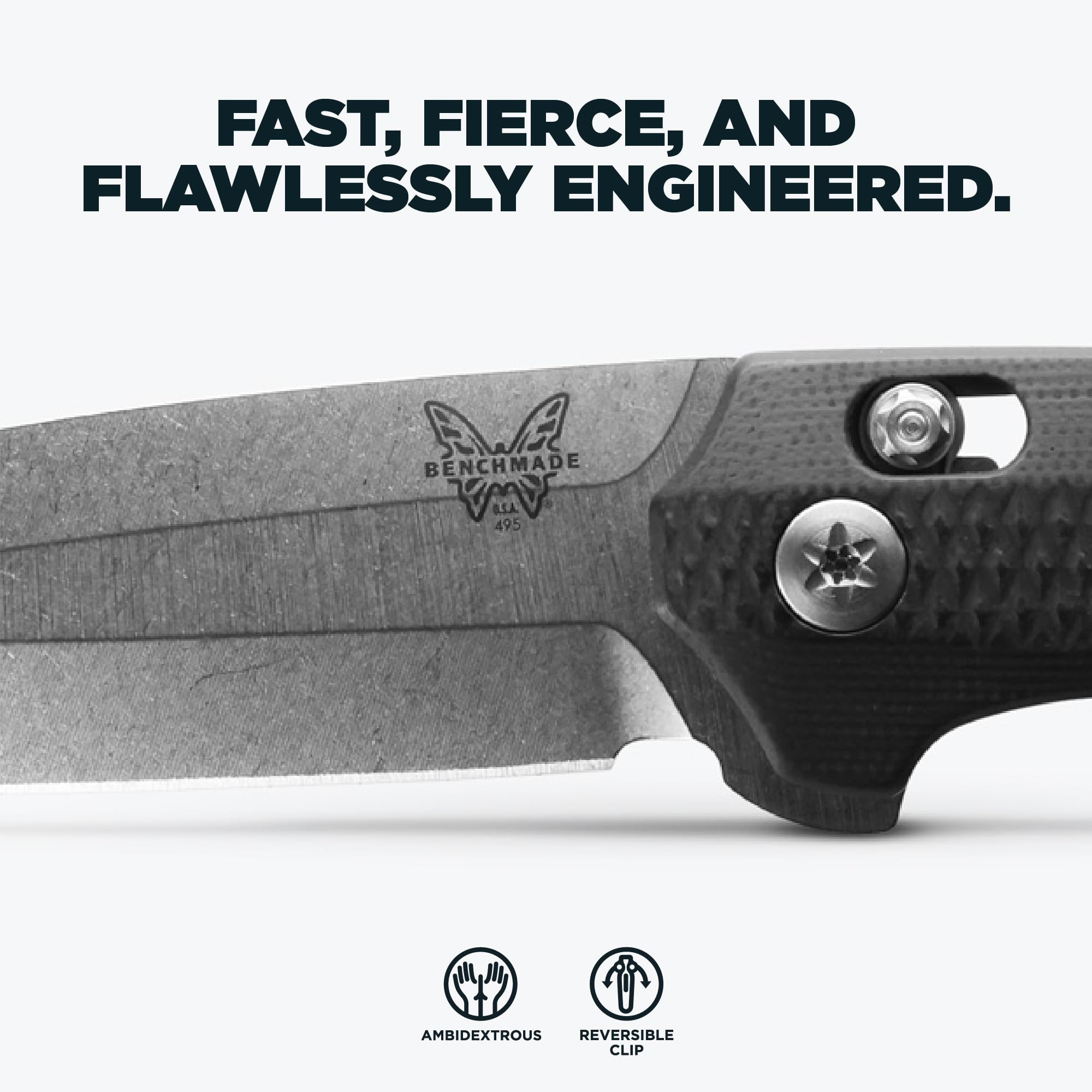 Benchmade - Vector 495 EDC Knife with Black G10 Handle (495) - Image 3